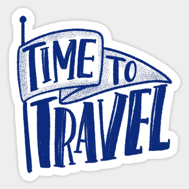 Time to Travel Sticker by Pacesyte